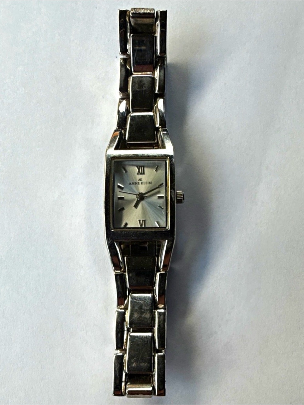 Anne Klein Silver Rectangular Bracelet Watch